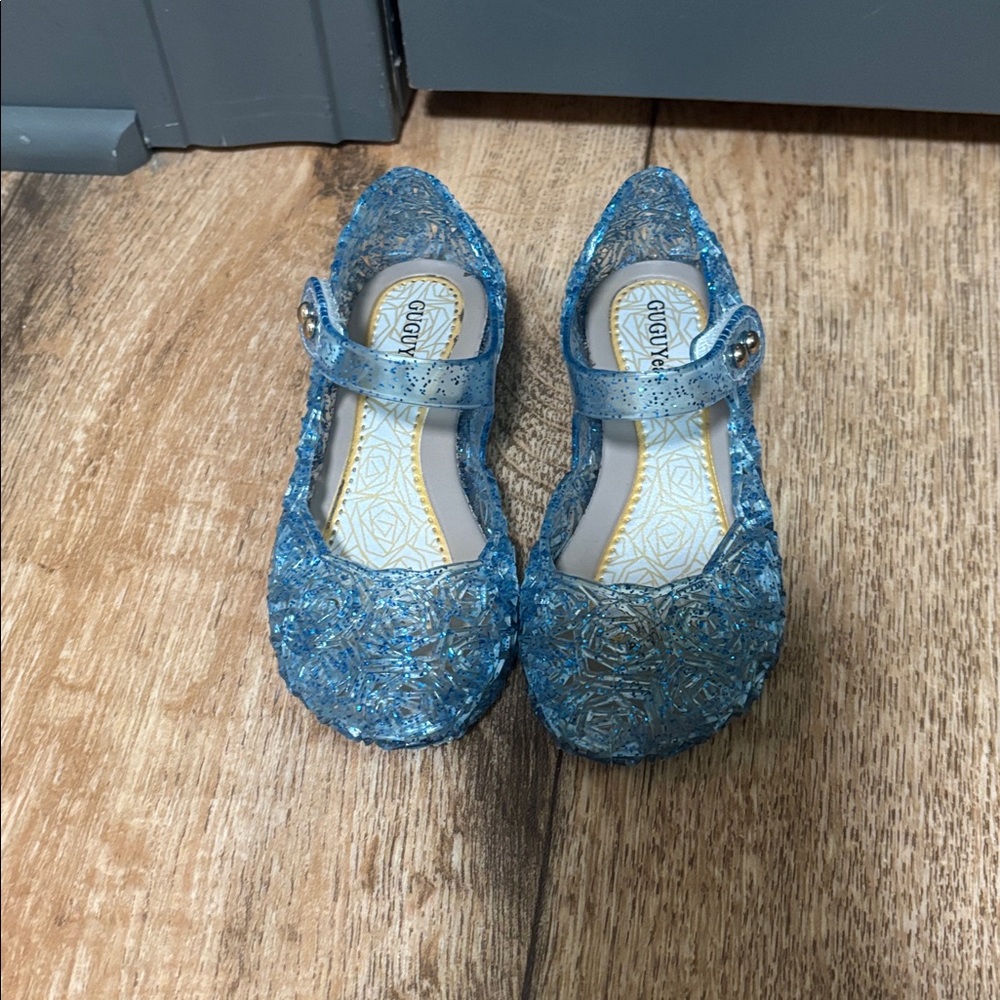 Blue Glitter Mary Jane Shoes 6 toddler